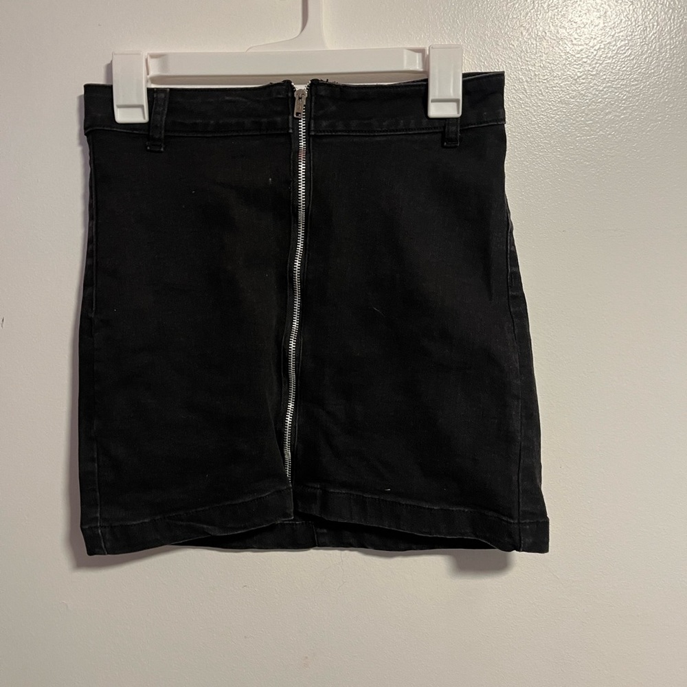 Black jean skirt